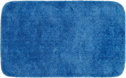 Garland Rug Traditional Nylon Washable Electric Blue 30" X 50" Bath Rug - Soft, Absorbent, and Stylish for Your Bathroom