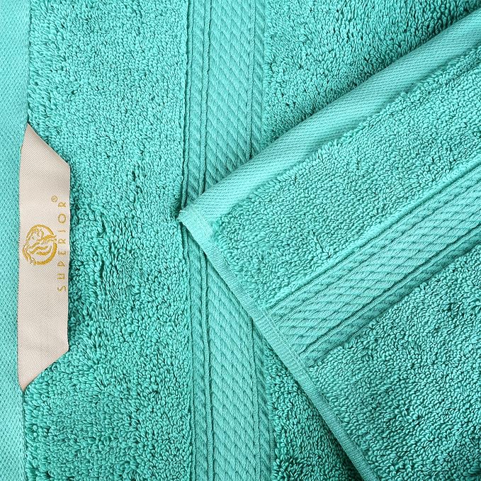 Superior Egyptian Cotton 800 GSM Plush & Absorbent, 9 Piece Set, Turquoise | Quick Dry, Soft Luxury Towel Set, Bath Essentials, Guest Bath, Spa, 3 Bath, 3 Hand, 3 Face Towel, Madeline Towels