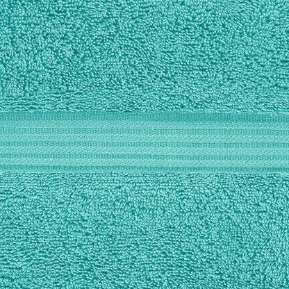 American Veteran Towel, 100% Cotton Turkish Washcloths for Bathroom Essentials 4 Pack, Soft Absorbent Wash Cloths Quick Drying Small Towels Washrags, Turquoise Blue