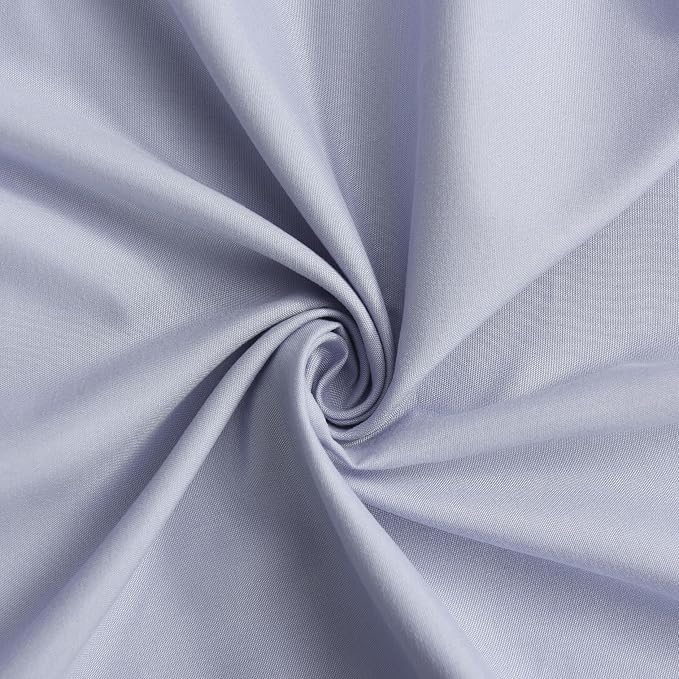 Homechoice Decor Fog Blue Ruffle Shower Curtain, Vintage Handcrafted Bow Tie Bath Curtain for Master Bathroom, Ruched Microfiber Bathroom Curtain with 12 Buttonholes, 72" W x 72" H (LQ-10)