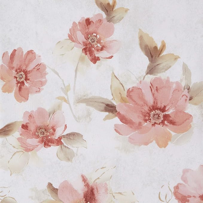 SKL Home Saturday Knight Misty Floral Shower Curtain, Pink/Multi
