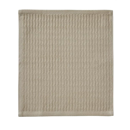 SKL Home Longborough Washcloth Set-4pc, 100% Turkish Cotton, Tan | 520 GSM weight. Soft & absorbent jacquard. Spa-level quality.
