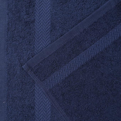 SUPERIOR 18-Piece Cotton Assorted Towel Set, Includes 8 Face Towel, 6 Hand, and 4 Bath Towels, Home, Bathroom, Guest Bath Essentials, Quick Dry, Absorbent, Franklin Collection - Navy Blue