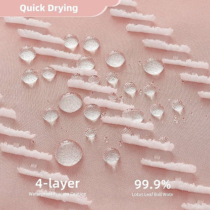Siiluminisoy Pink Boho Shower Curtain White Tassel Woven Fabric Cute Shower Curtain 60 x 72 Modern Farmhouse Textured Tufted Chevron Striped Minimalist for Bathroom