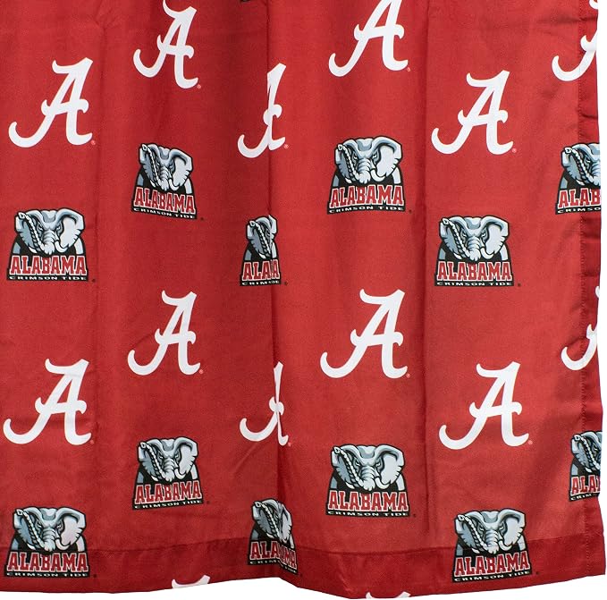 Everything Comfy Alabama Tide Bright and Colorful Shower Curtain Cover 70" x 72"