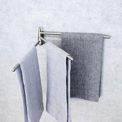 Better Houseware 2490 Wall-Mounted 3-Arm Stainless-Steel Towel Bar