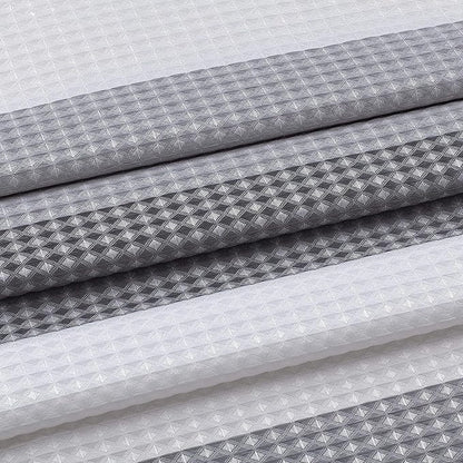 Dainty Home Waffle Weave Waterproof Shower Curtains, Grey 70" x 72", Bath Curtains, Shower Curtain Waterproof Fabric with 12 Roller Ball Hooks