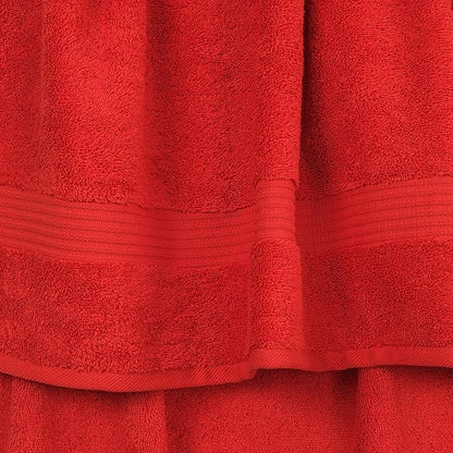 Cotton Paradise 100% Cotton Turkish Washcloth Set for Bathroom, 4 Piece Soft Absorbent Small Towels Wash Rags, Red