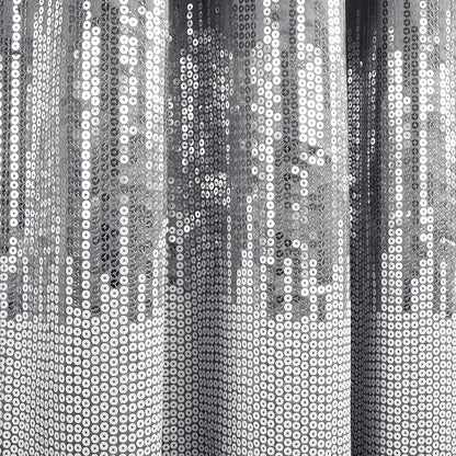 Lush Decor Night Sky 100% Blackout Window Curtain Panel Single 42"W x 84"L, Gray & White - Blackout Curtains For Bedroom - Sequin Curtains - Glam Decor