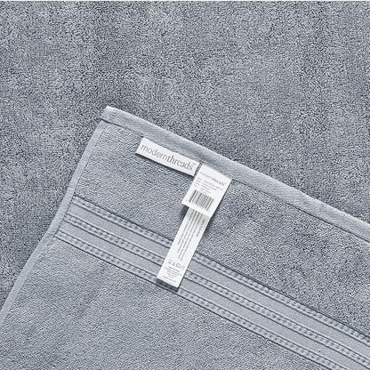Modern Threads 6-Piece 100% Cotton Damask Medallion Towel Set, Blue | Highly Absorbent, Soft & Plush, Quick-Drying, 550 GSM, Color-Rich Yarn-Dyed Design, OEKO-TEX Certified
