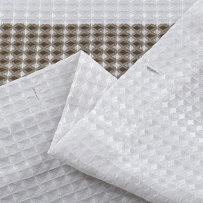 Dainty Home Bathroom 3D Textured Bath Ombre Waffle Shower Curtain Set with 12 Roller Ball Hooks, 70x72 Water Resistant Polyester Fabric. Washable, Durable, Perfect Stylish Shower Curtain Decor