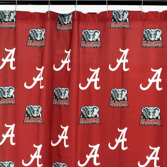 Everything Comfy Alabama Tide Bright and Colorful Shower Curtain Cover 70" x 72"