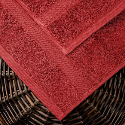 Superior Egyptian Cotton Ultra Plush & Absorbent, 10 Piece Set, Red | Quick Dry, Soft Luxury Towel Set, Bath Essentials, Guest Bath, Spa, 2 Bath, 4 Hand, 4 Face Towels, Madeline Towels