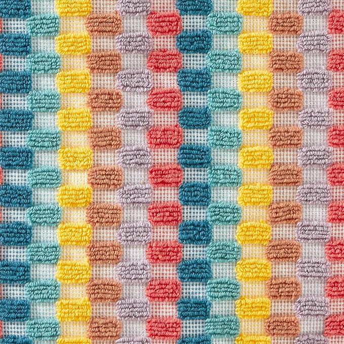 SKL Home Mid-Century Bath Towel Set-4pc, Premium 100% Cotton, Multi | 2 Bath towels, 2 hand towels. Spa-level quality. Soft & absorbent, textured jacquard. 450 GSM weight