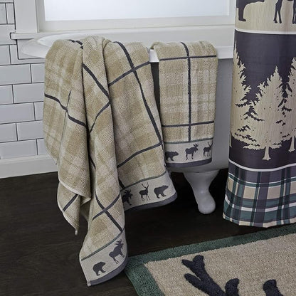 SKL Home Yellowstone Grand Teton Bath Towel, Taupe 50.00" x 27.00"