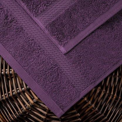 SUPERIOR Egyptian Cotton Ultra Plush & Absorbent, 10 Piece Set, Plum | Quick Dry, Soft Luxury Towel Set, Bath Essentials, Guest Bath, Spa, 2 Bath, 4 Hand, 4 Face Towels, Madeline Towels