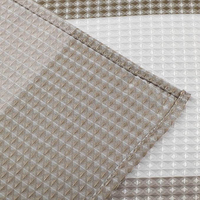 Dainty Home Bathroom 3D Textured Bath Ombre Waffle Shower Curtain Set with 12 Roller Ball Hooks, 70x72 Water Resistant Polyester Fabric. Washable, Durable, Perfect Stylish Shower Curtain Decor