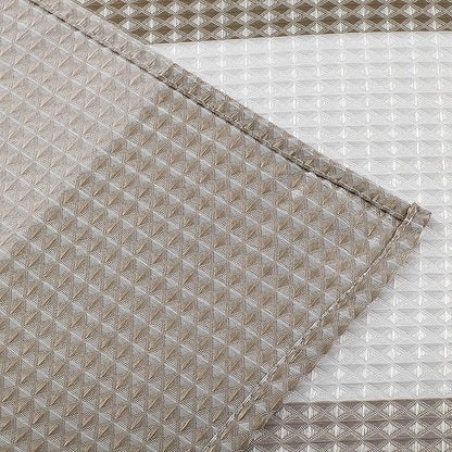 Dainty Home Bathroom 3D Textured Bath Ombre Waffle Shower Curtain Set with 12 Roller Ball Hooks, 70x72 Water Resistant Polyester Fabric. Washable, Durable, Perfect Stylish Shower Curtain Decor