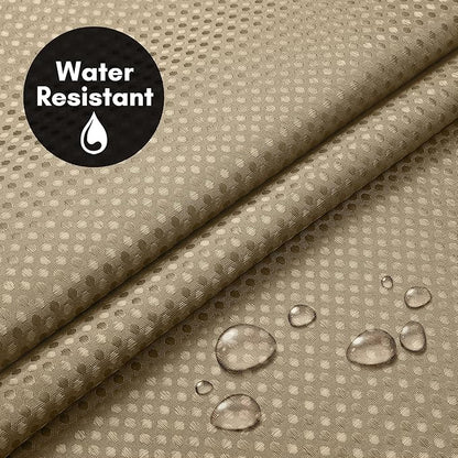Americanflat 72x75 Hookless Waffle Pattern Shower Curtain - Water-Resistant Long Shower Curtain with Sheer Panel, Snap-in Liner, and Durable Grommets - 100% Polyester - Yellow