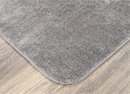 Garland Rug Traditional Nylon Washable Medium Gray 30" X 50" Bath Rug - Soft, Absorbent, and Stylish for Your Bathroom
