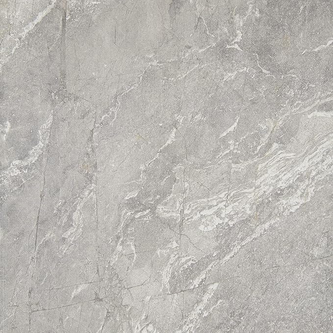 Daltile Perpetuo 24" X 24" Porcelain Marble Look Floor Tile in Polished Eternal Grey (4 pieces per carton) (15.20 sqft per carton)