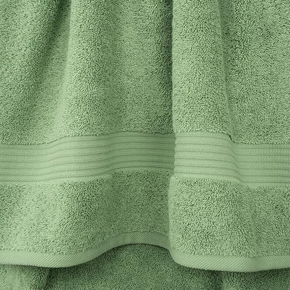 Cotton Paradise 100% Cotton Turkish Washcloth Set for Bathroom, 4 Piece Soft Absorbent Small Towels Wash Rags, Sage Green