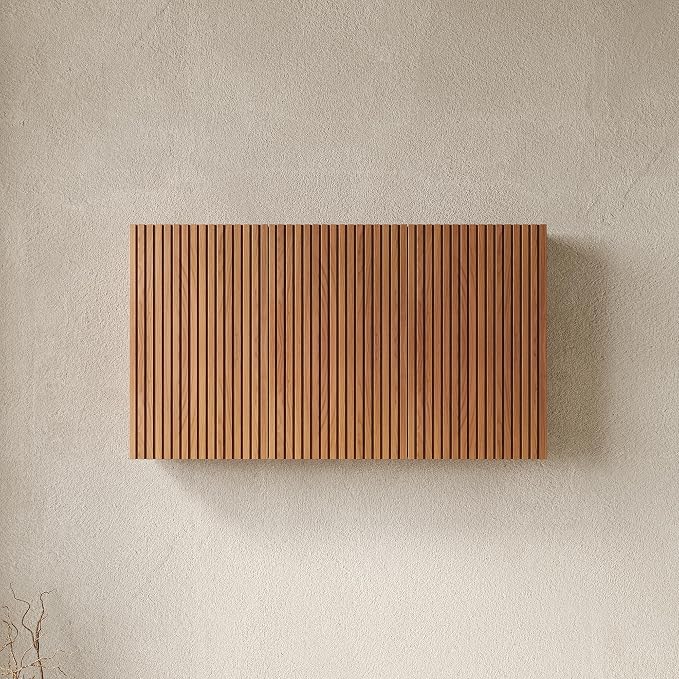 KEIKI Bathroom Wall Cabinet with Soft-Close Doors, Brown Oak | Premium Wood Medicine Cabinet, Floating Storage Cabinet for Bathroom Kitchen Laundry Room
