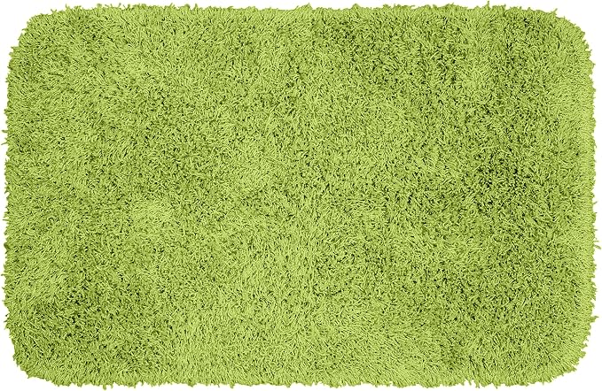 Garland Rug Jazz Nylon Washable 24 in. x 40 in. Lime Green Bath Rug Soft, Absorbent, and Stylish for Your Bathroom