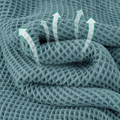 MICROFI New Microfiber Waffle Bath Towels, 2 Pieces, Oversized, Soft, Absorbent, Fast Drying, Lint Free 430 GSM (30''x60''/76cm x 152cm)