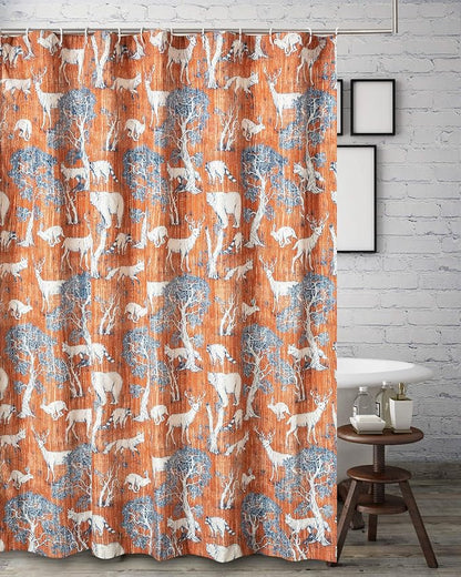 Greenland Home Fashions Fabric Sensations Shower Curtain, Stylish Bathroom Decor, Machine Washable, 72 inches x 72 inches, Menagerie
