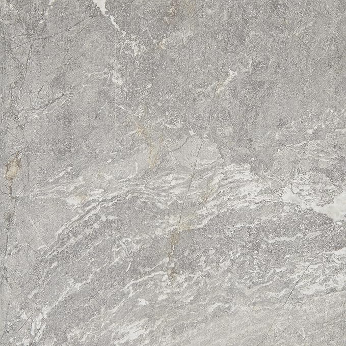 Daltile Perpetuo 24" X 24" Porcelain Marble Look Floor Tile in Polished Eternal Grey (4 pieces per carton) (15.20 sqft per carton)