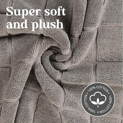 Superior 100% Cotton Bathmat Set, Bath Mats, Bathroom Decor, Shower, Bathtub Essentials, Home Accessories, Small Washable Rug, No Backing, Heavyweight, Nora Collection, Set of 2, 22" x 35", Charcoal