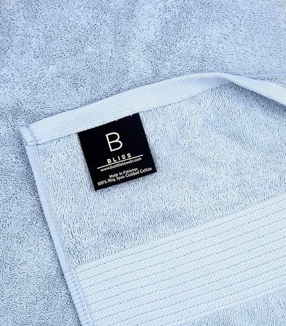Luxury Oversized Bath Towels | 650 GSM, 34" x 56" | Hotel Quality, Soft & Highly Absorbent | Quick Dry, Thick, Combed Cotton Bathroom Towels | Sky Blue - 4 Pack