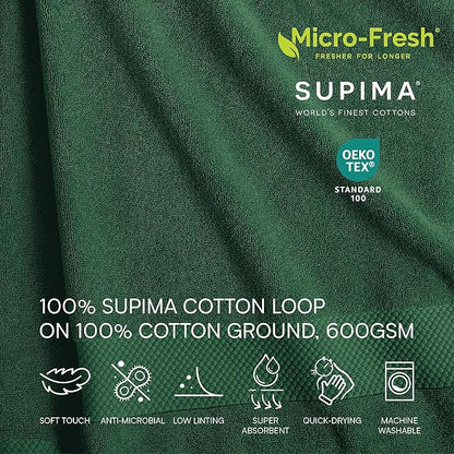 Lacoste Heritage 100% Supima Cotton Wash Cloth, Croc Green, 13" x 13" – Highly Absorbent & Quick Drying, Premium Super Soft Bath Towel, Bathroom Essential, Gift for All Occasions, Machine Washable