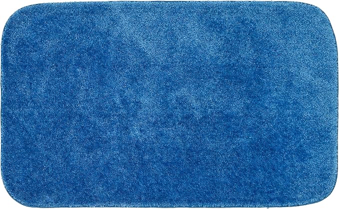 Garland Rug 24"x40" Traditional Plush Nylon Rectangle Bath Rug, Electric Blue
