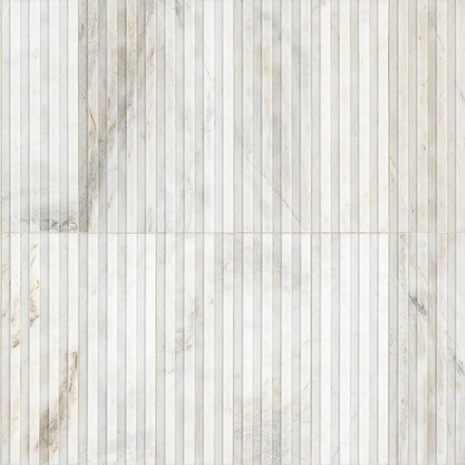MSI Arabescato Venato Slat Honed Marble Tile for Kitchen Backsplash, Bathroom, Accent Wall, Shower, Sample