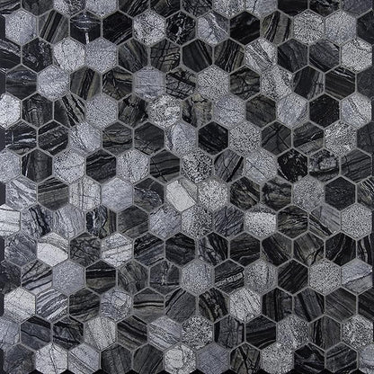MSI Henley Hexagon Natural Marble Tile for Kitchen Backsplash, Wall Tile for Bathroom, Accent Wall Tile, and Shower Wall Tile, 11.81 in.