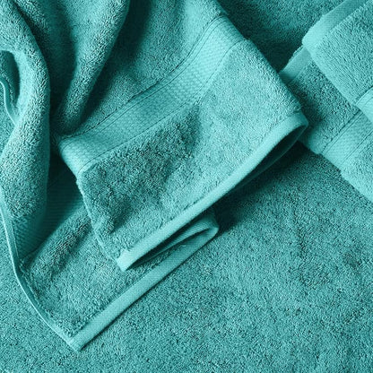 SUPERIOR Egyptian Cotton Ultra Plush & Absorbent, 6 Piece Set, Turquoise | Quick Dry, Soft Luxury Towel Set, Bath Essentials, Guest Bath, Spa, 2 Bath, 2 Hand, 2 Face Towels, Madeline Towels