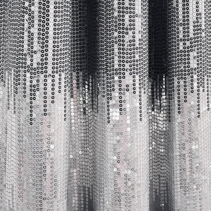 Lush Decor Night Sky 100% Blackout Window Curtain Panel Single 42"W x 84"L, Black & Gray - Blackout Curtains For Bedroom - Sequin Curtains - Glam Decor