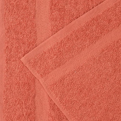Superior 24-Piece Cotton Face Towel/Washcloth Set, Small Towels for Facial, Spa, Resort, Quick Wash, Gym, Resort, Bathroom Essentials, Master/Guest Bath Decor, Soft, Franklin Collection, Coral