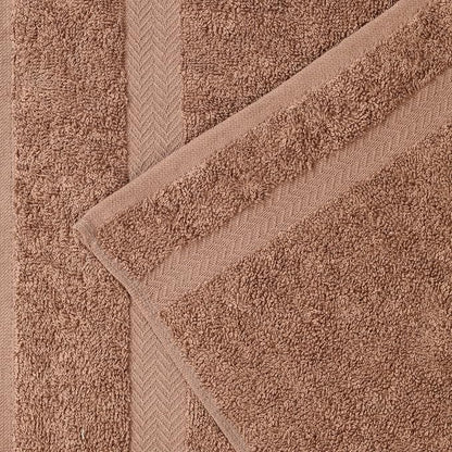 Superior 12-Piece Cotton Assorted Towel Set, Includes 6 Face Towel, 4 Hand, and 2 Bath Towels, Home, Bathroom, Guest Bath Essentials, Quick Dry, Absorbent, Franklin Collection - Latte